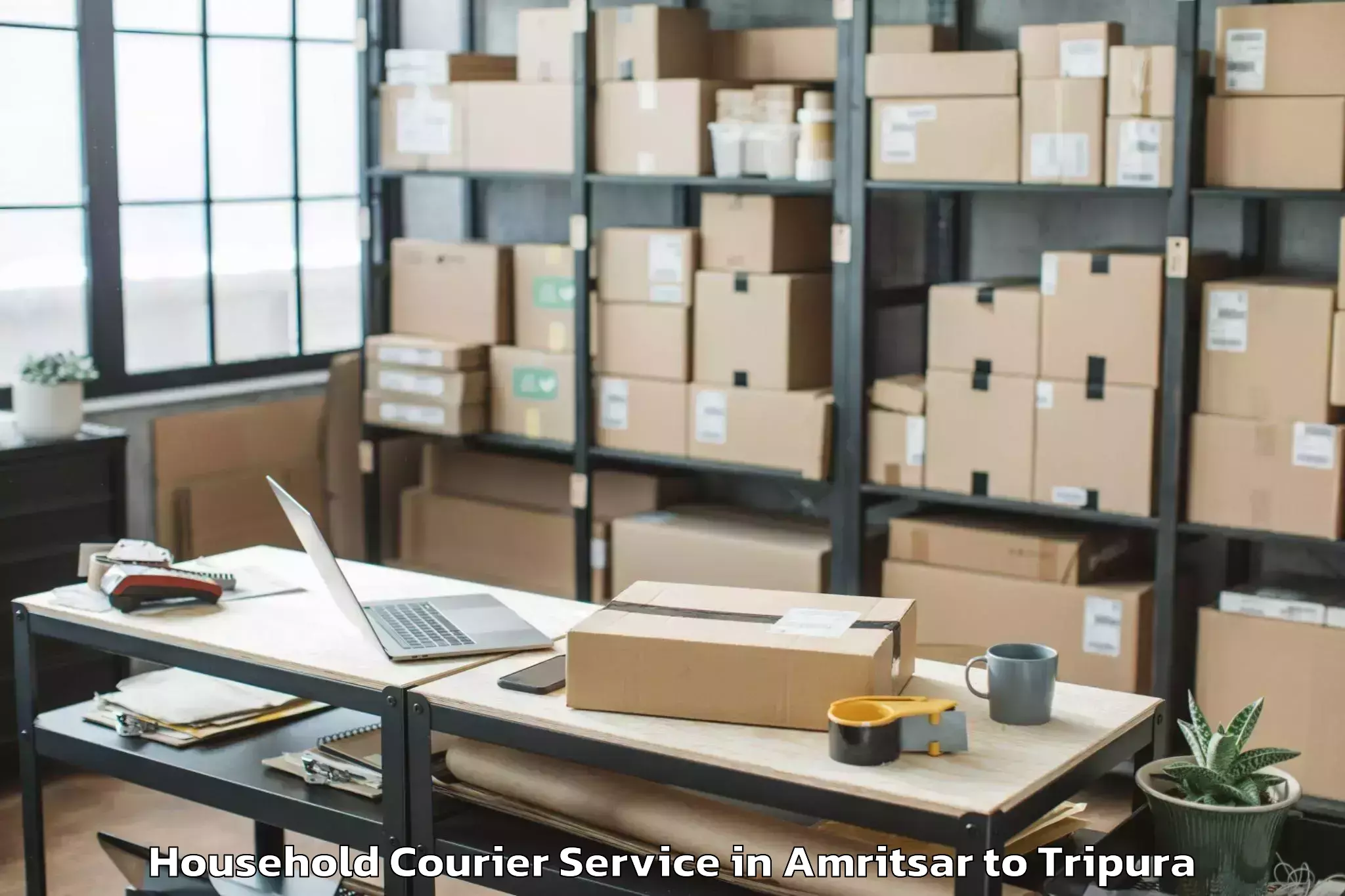 Book Amritsar to Ambassa Household Courier